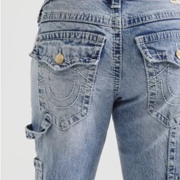 True Religion Women's Ricki Relaxed Big T Relaxed Carpenter Jeans, Size W28 - Picture 4 of 16